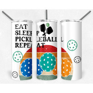 Pickleball metal insulated tumbler, water bottle, stainless steel, sports, cup